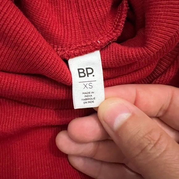 NWOT‎ BP Red Mouse Moon Graphic Ribbed Turtle Neck Long Sleeve Shirt (XS) - Picture 6 of 8